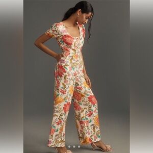 Farm Rio X Anthropologie Floral Jumpsuit